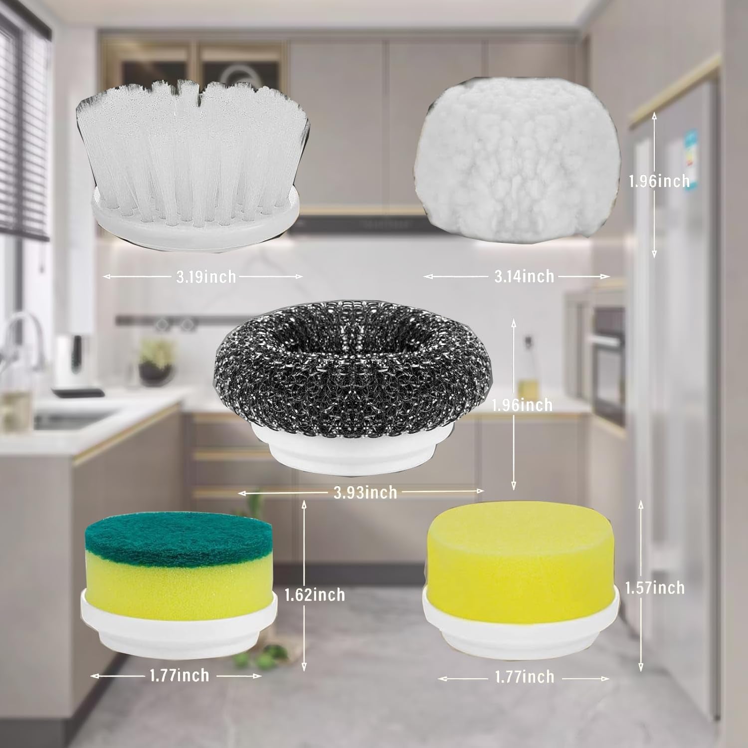 Electric Spin Scrubber - Shower Scrubber with 5 Replaceable Brush Heads, Portable Electric Cleaning Brush for Bathroom