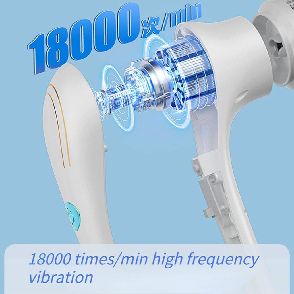 Electric Spin Scrubber - Shower Scrubber with 5 Replaceable Brush Heads, Portable Electric Cleaning Brush for Bathroom